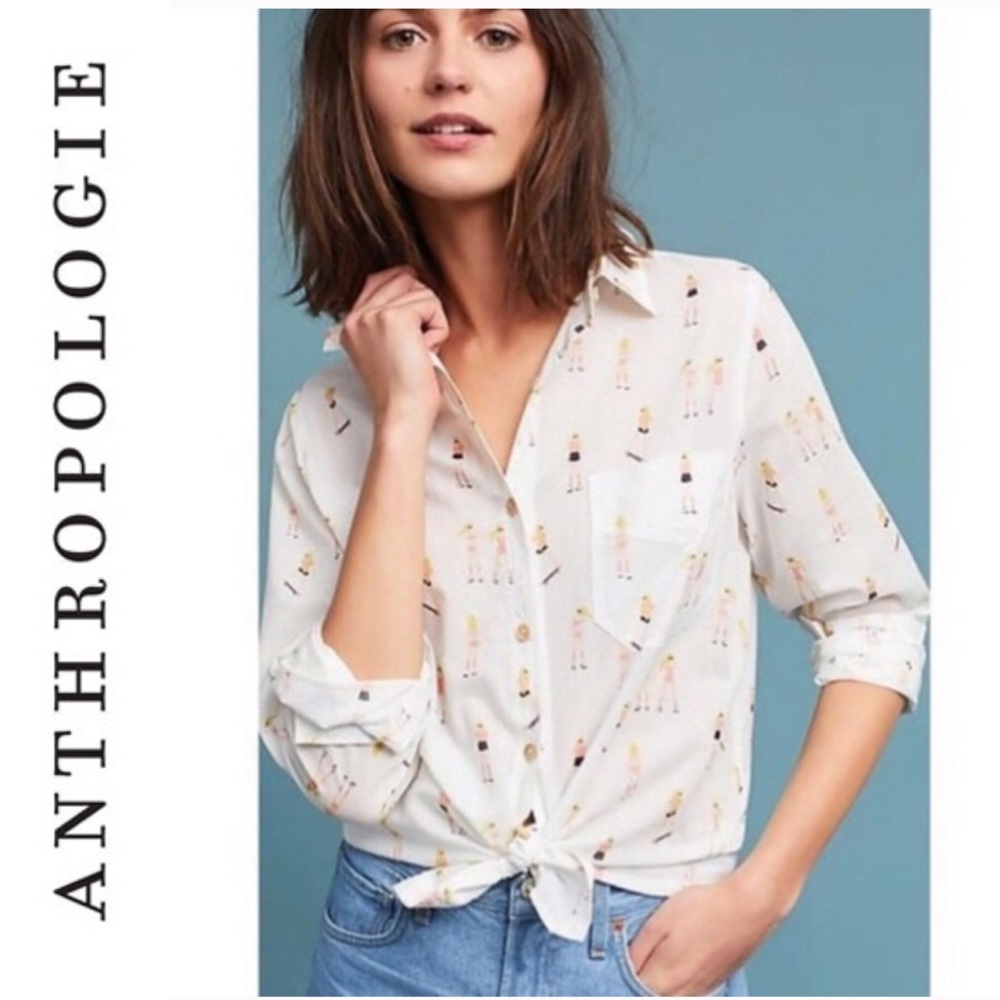 Anthropologie Acote Skater Girl Button Down